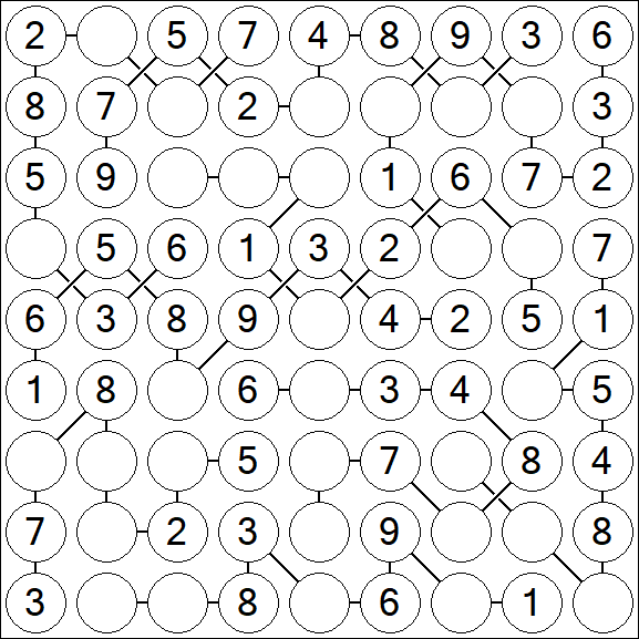 Chain Sudoku - Easy