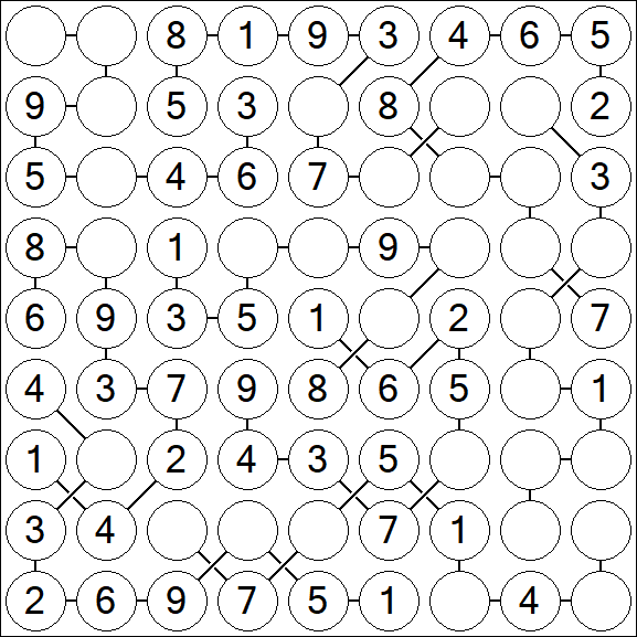 Chain Sudoku - Easy