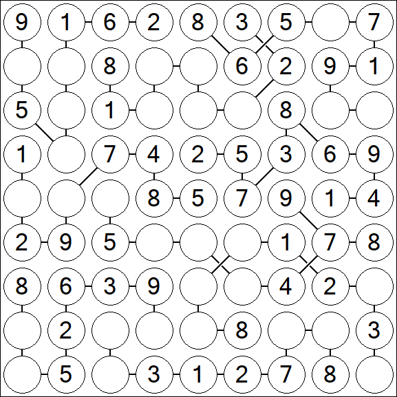Chain Sudoku - Easy