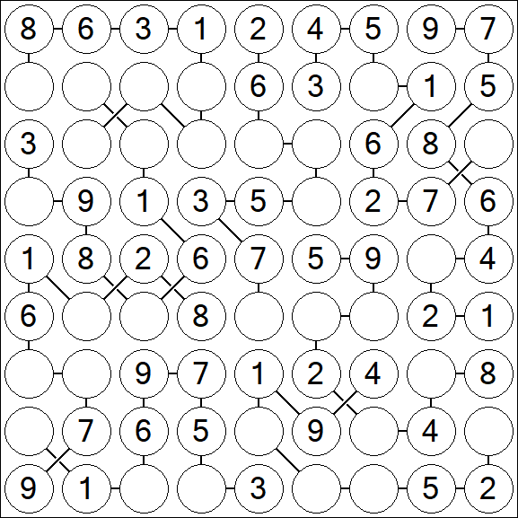 Chain Sudoku - Easy