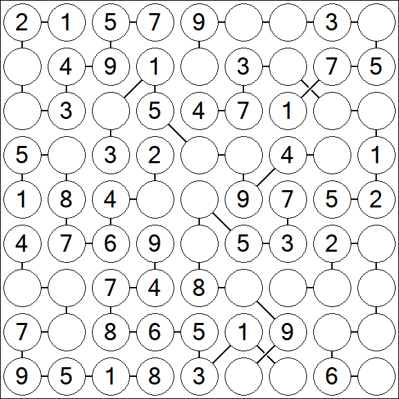 Chain Sudoku - Simple