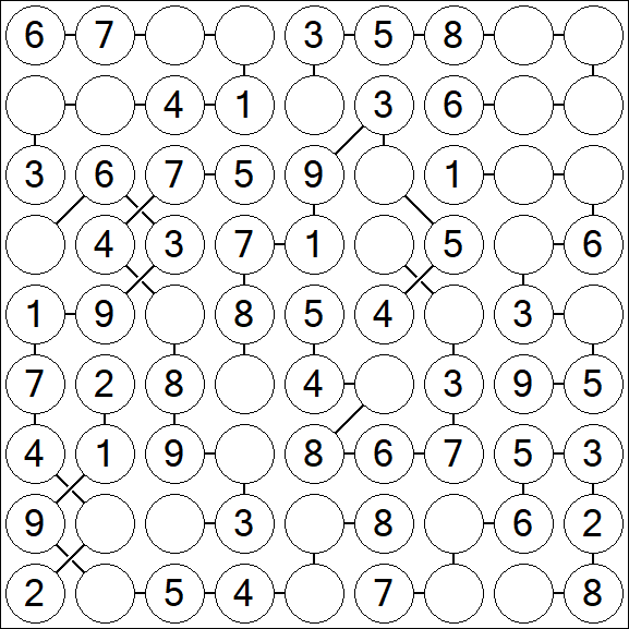 Chain Sudoku - Simple