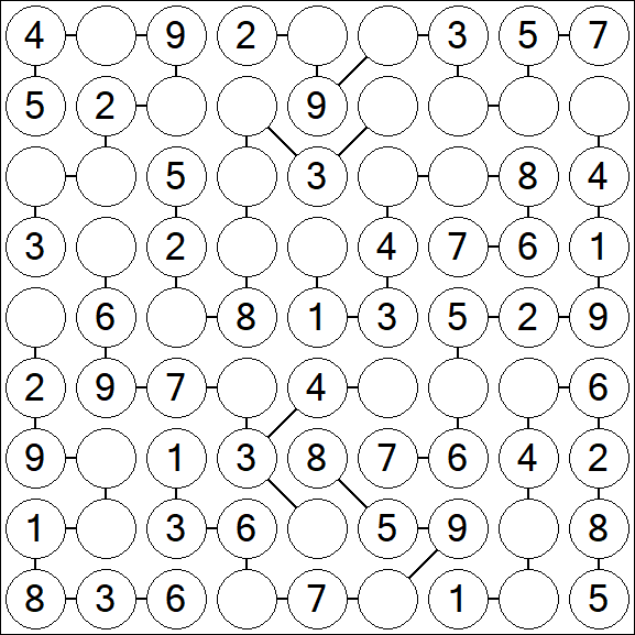 Chain Sudoku - Easy