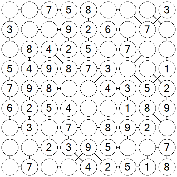Chain Sudoku - Easy
