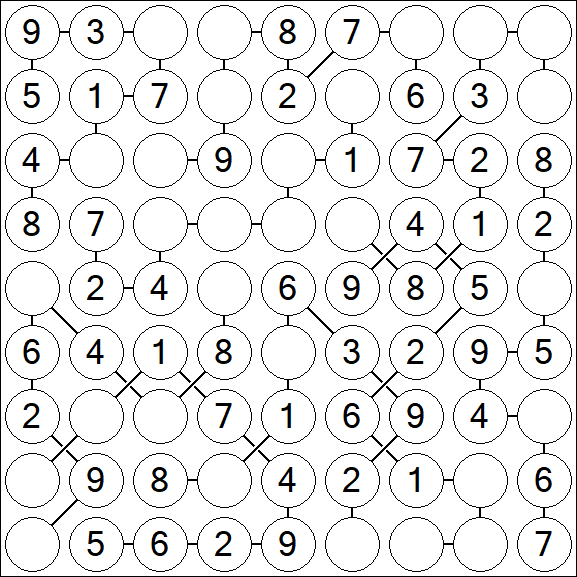 Chain Sudoku - Easy