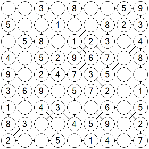Chain Sudoku - Easy