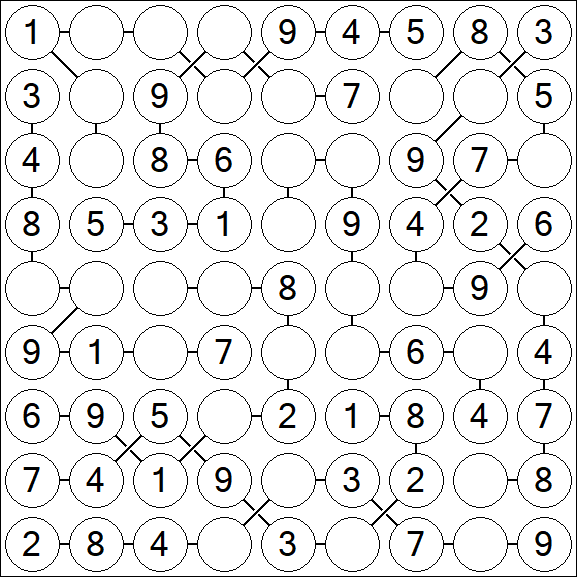 Chain Sudoku - Easy