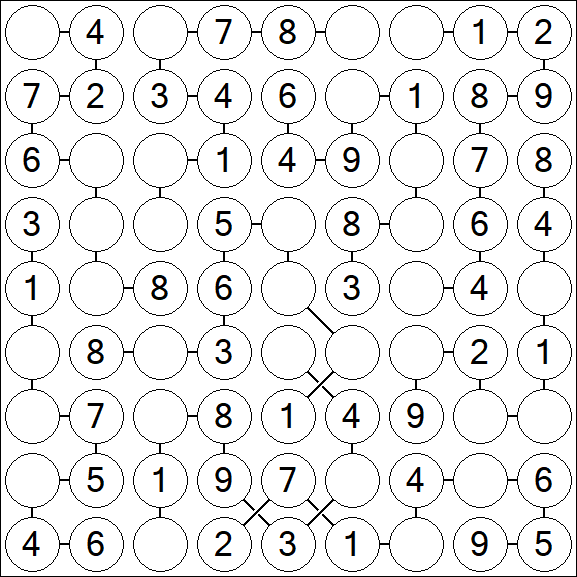 Chain Sudoku - Easy