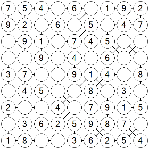 Chain Sudoku - Easy