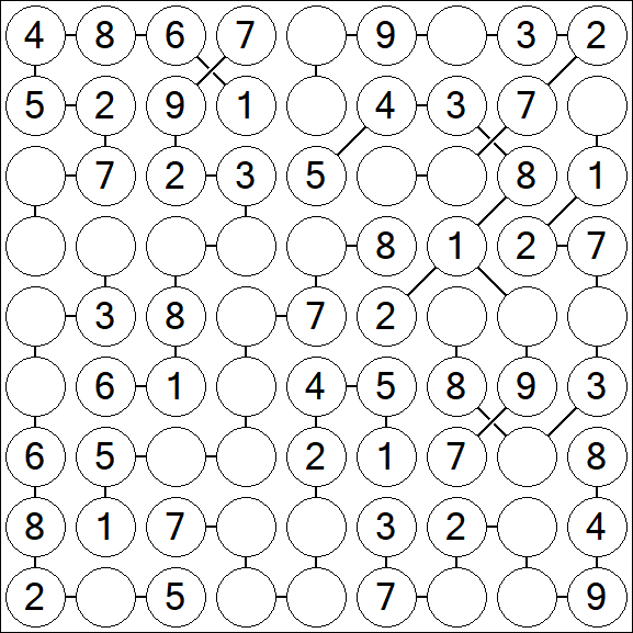 Chain Sudoku - Easy