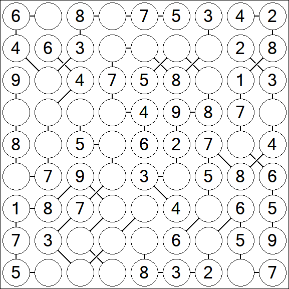 Chain Sudoku - Easy