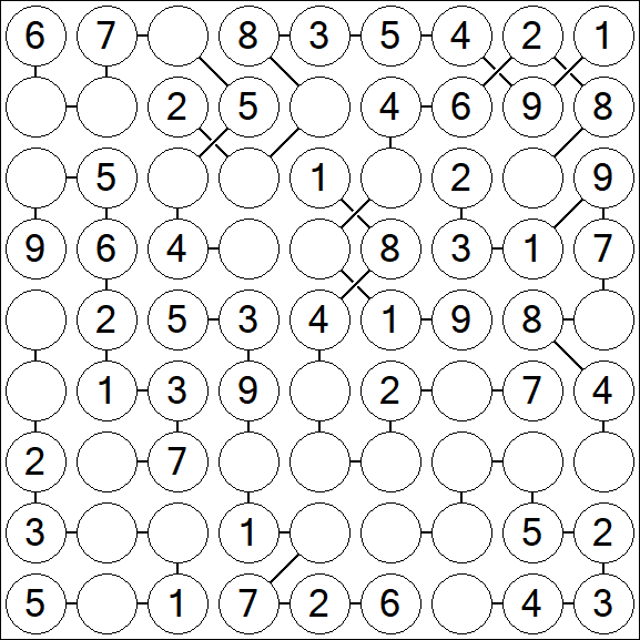 Chain Sudoku - Easy