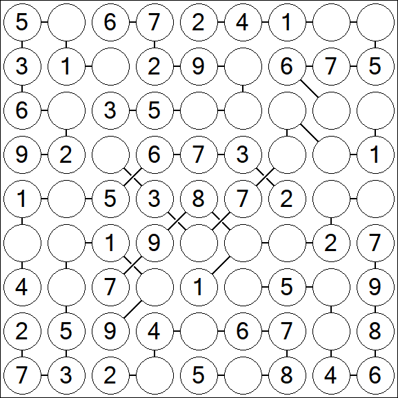 Chain Sudoku - Easy