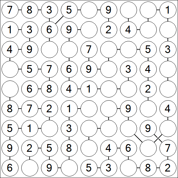 Chain Sudoku - Easy