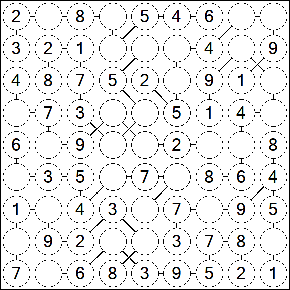 Chain Sudoku - Easy