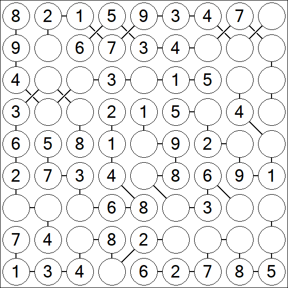 Chain Sudoku - Easy