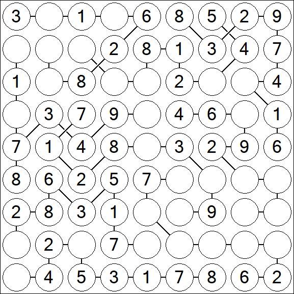 Chain Sudoku - Easy