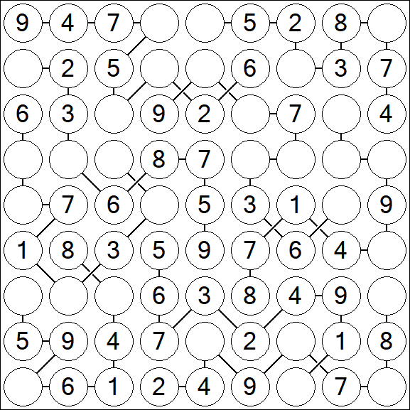 Chain Sudoku - Easy