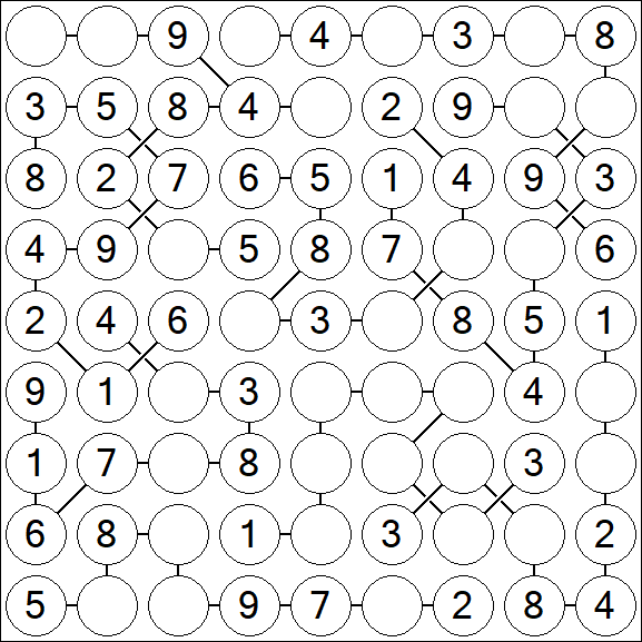 Chain Sudoku - Easy
