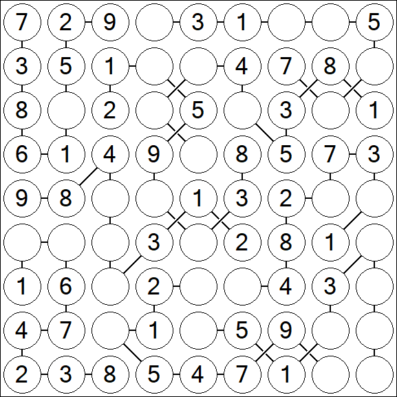 Chain Sudoku - Easy