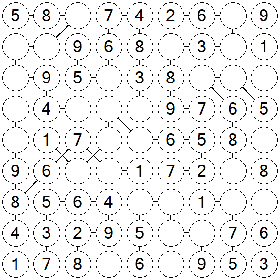 Chain Sudoku - Easy