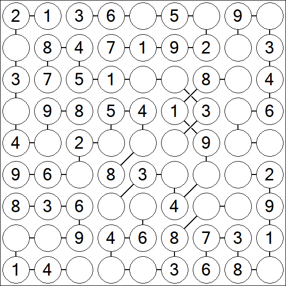 Chain Sudoku - Easy