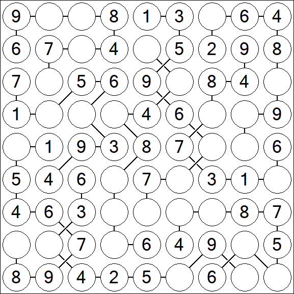 Chain Sudoku - Easy