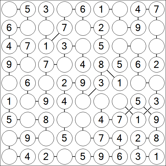 Chain Sudoku - Easy