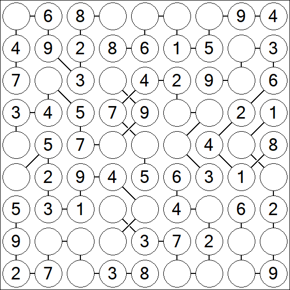 Chain Sudoku - Easy