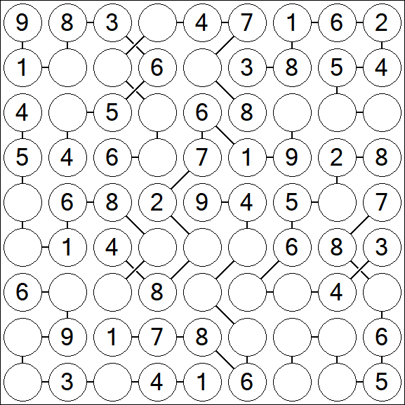 Chain Sudoku - Easy