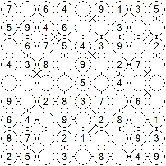 Chain Sudoku - Easy
