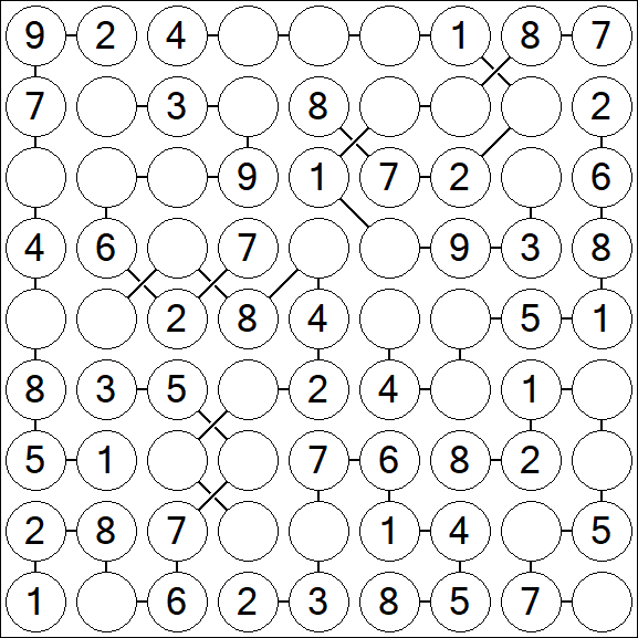 Chain Sudoku - Easy