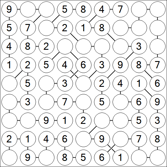 Chain Sudoku - Easy