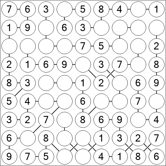 Chain Sudoku - Simple