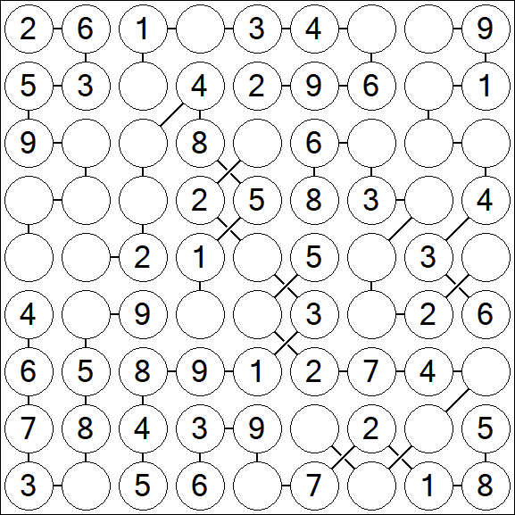 Chain Sudoku - Simple