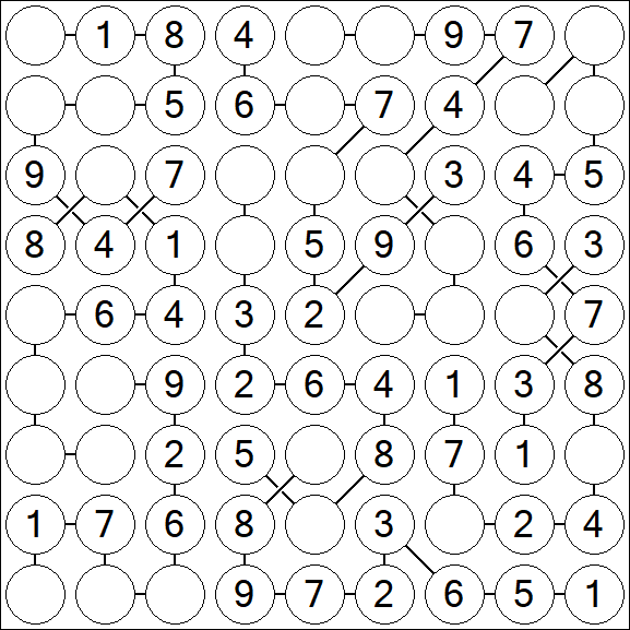 Chain Sudoku - Easy