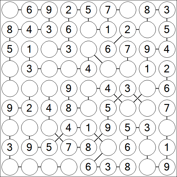 Chain Sudoku - Easy
