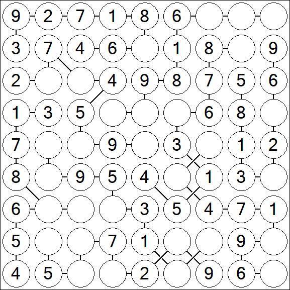 Chain Sudoku - Easy