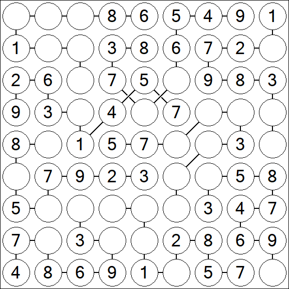 Chain Sudoku - Simple