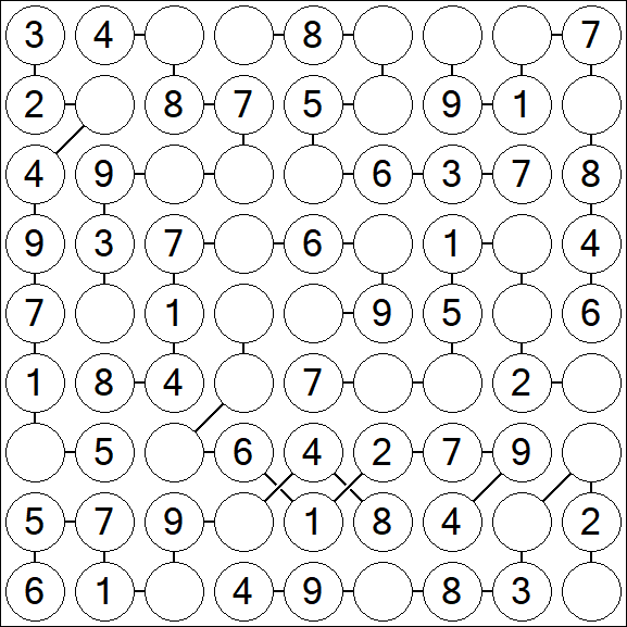 Chain Sudoku - Simple