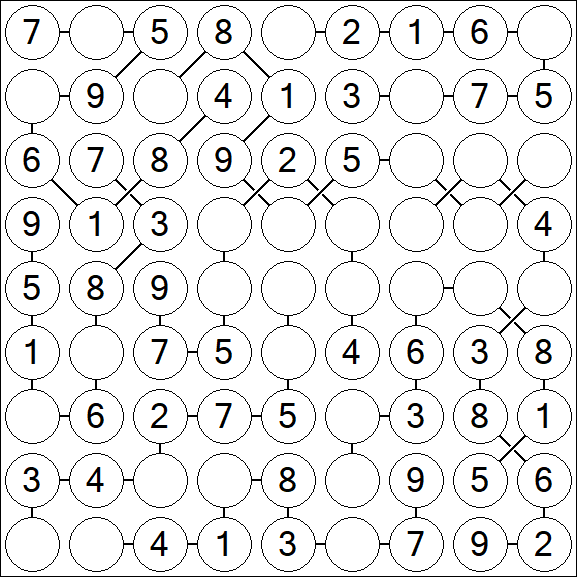 Chain Sudoku - Simple