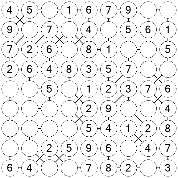 Chain Sudoku - Easy