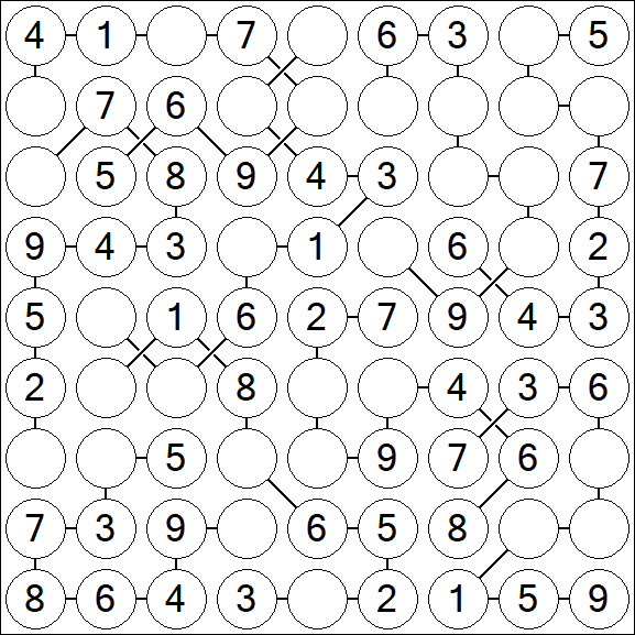 Chain Sudoku - Simple