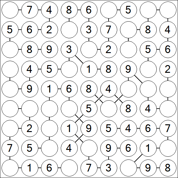 Chain Sudoku - Easy
