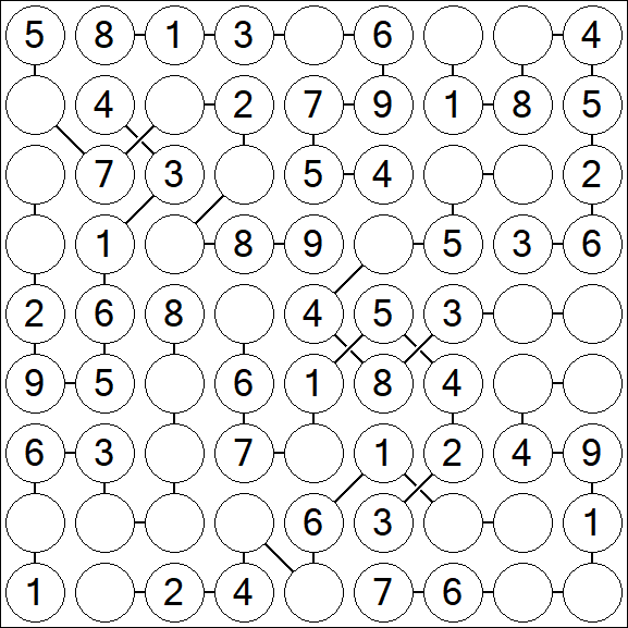 Chain Sudoku - Simple