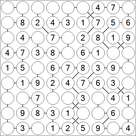 Chain Sudoku - Easy