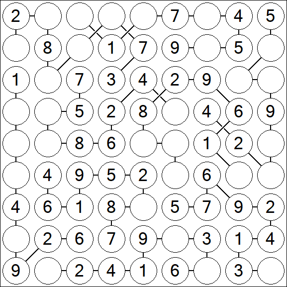 Chain Sudoku - Easy