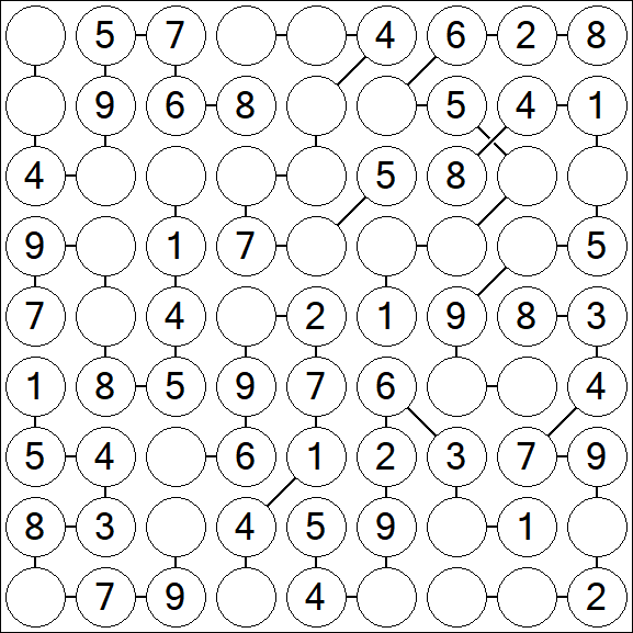 Chain Sudoku - Easy