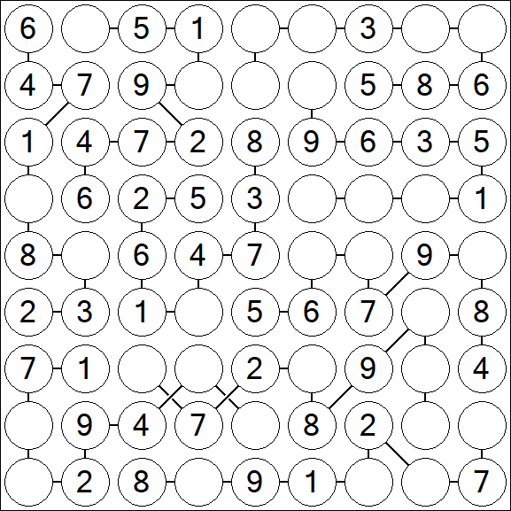 Chain Sudoku - Easy