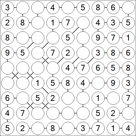 Chain Sudoku - Easy